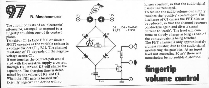 volume control, fingertip