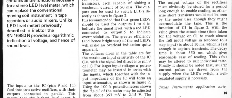 stereo led level meter