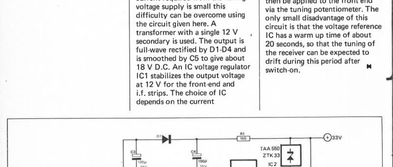 power supply for varicap tuner