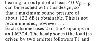 HI-Z stereo amplifier for headphones