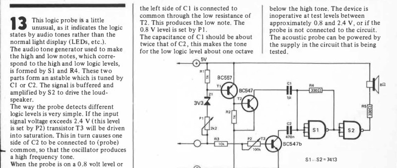 acoustic logic probe