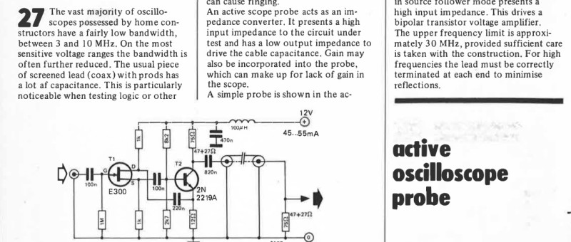 active oscilloscope probe