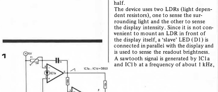 read-out brightness regulator