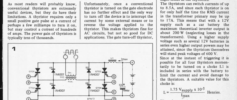 high-power inverter using gate turn-off thyristors