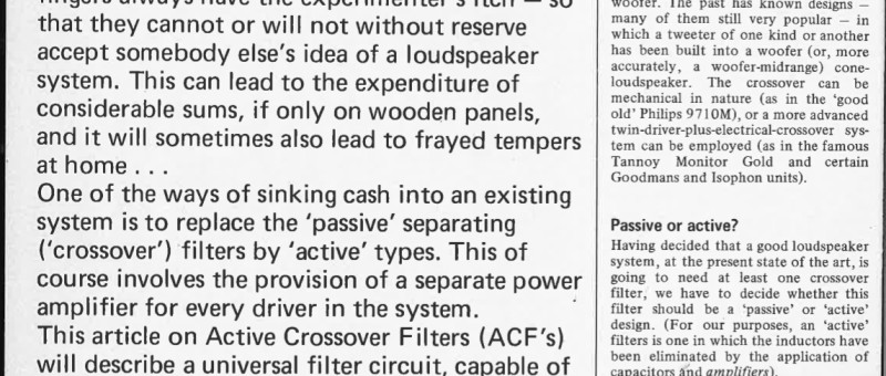 active loudspeaker crossover filters (1)