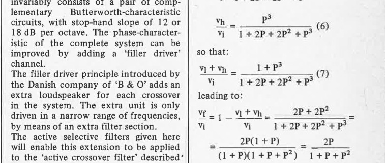 ejektor; active filters for the filler-driver principle