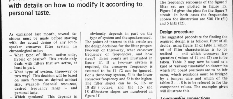 active loudspeaker crossover filters (2)