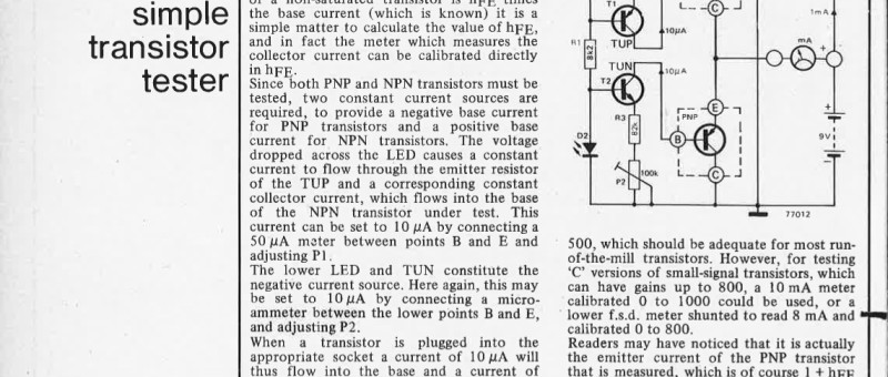 simple transistor tester
