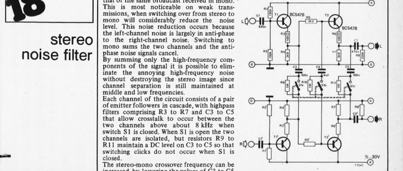 stereo noise filter