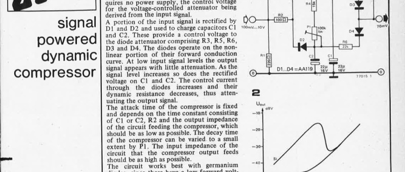 signal powered dynamic compressor