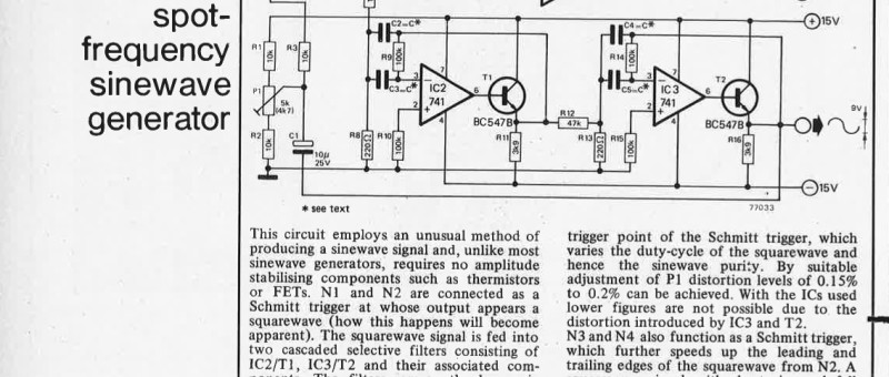 spot-frequency sinewave generator
