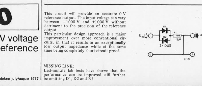 0 V voltage reference