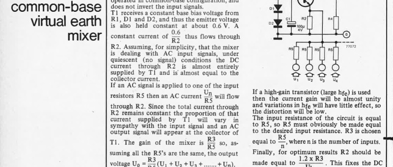 common-base virtual earth mixer