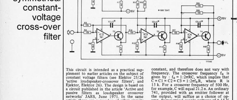 symmetrical constant-voltage crossover filter