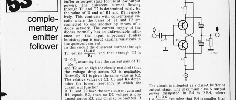 complementary emitter follower