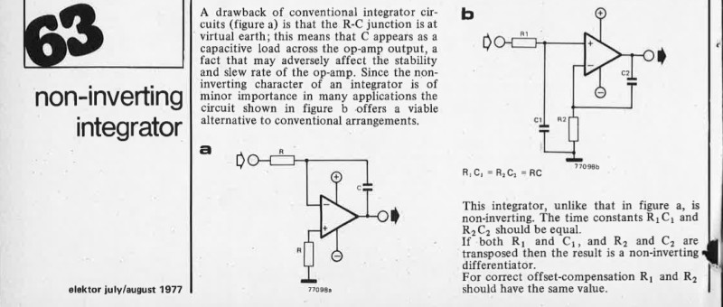 non-inverting integrator