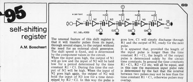 self-shifting register