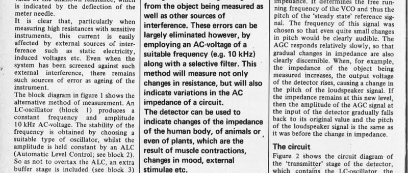 impedance variation detector