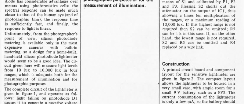 sensitive light meter
