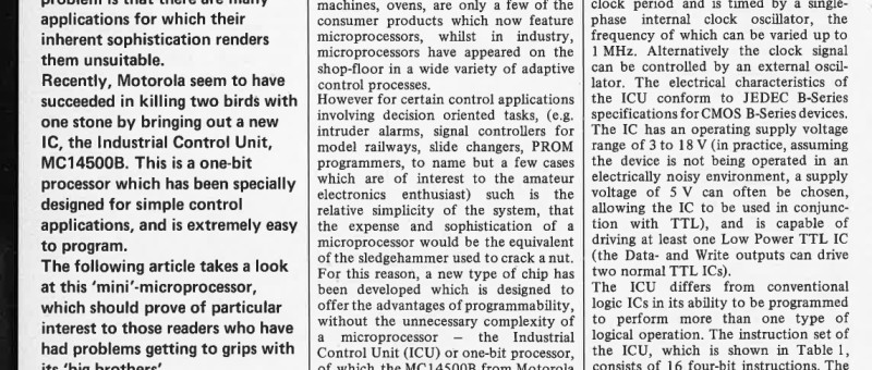 the ICU , a `mini` microprocessor