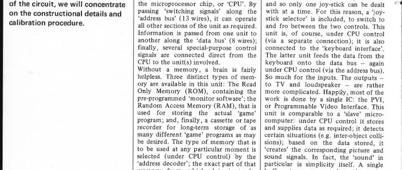 building the TV games computer