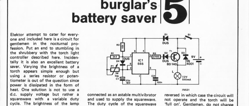 burglar`s battery saver
