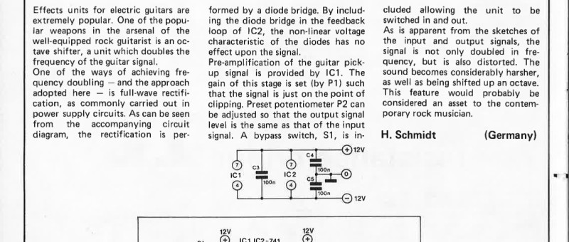 octave shifter for electronic guita rs