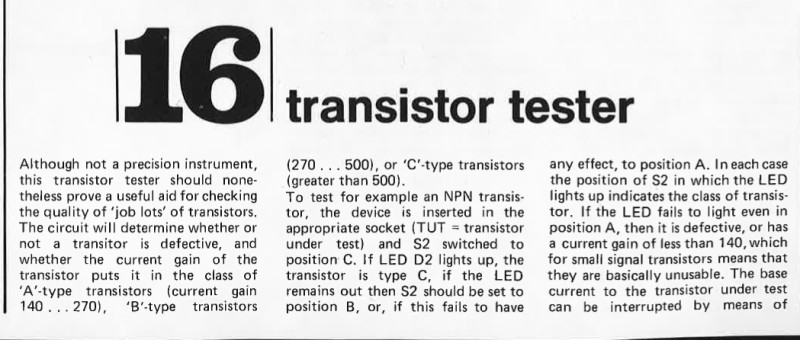 transistor tester