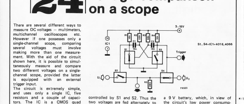 voltage comparison on a `scope