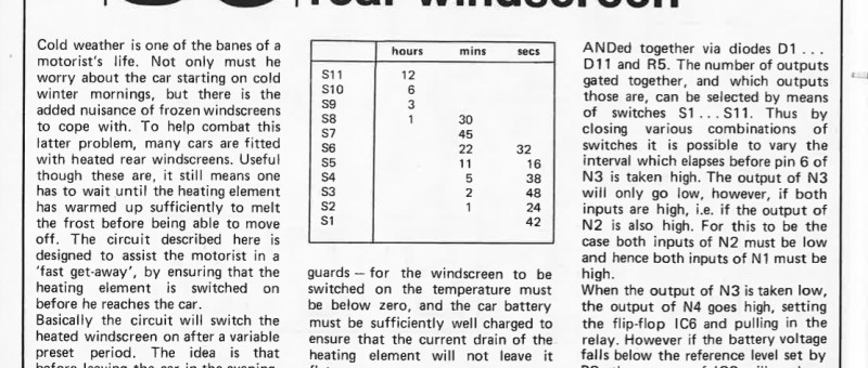 heated rear windscreen