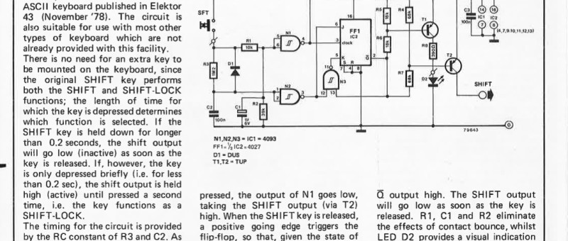 shift-lock for ASCII keyboard