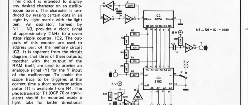 oscilloscope light pen