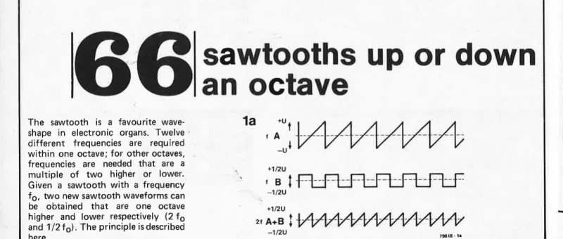 sawtooths up or down an octave