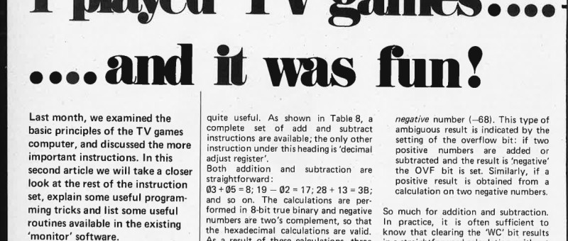 I played TV games (2)