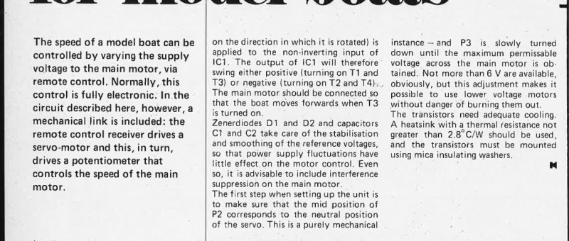 servo controlled motor