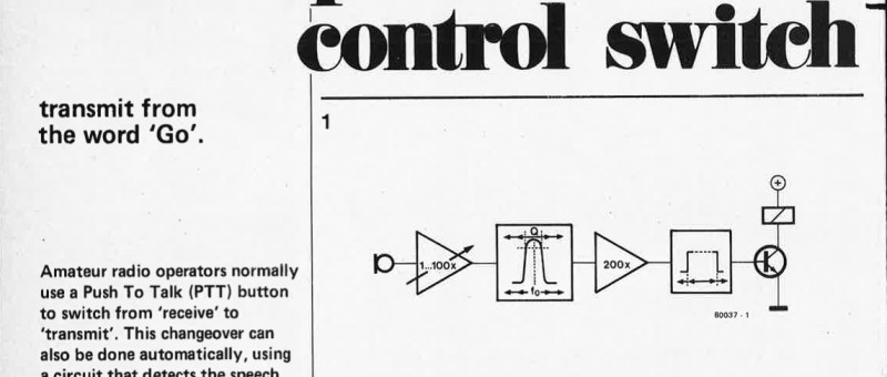 voice operated control switch