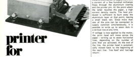 printer for microprocessors - a black-and-white display