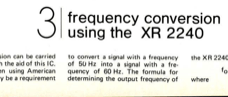 frequency conversion using the XR 2240