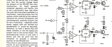 RS 232 line indicator