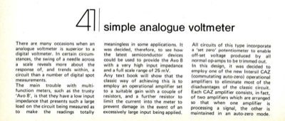 simple analogue voltmeter