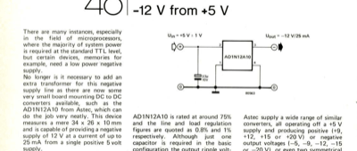 ─12 V from +5 V