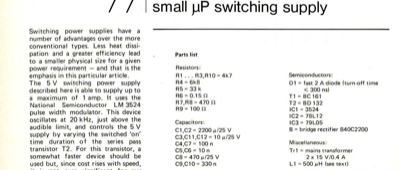 small µP switching supply