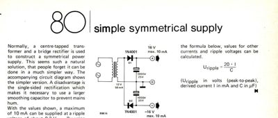 simple symmetrical supply