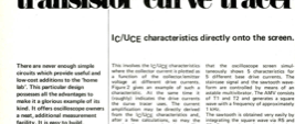 transistor curve tracer - IC/UCE characteristics directly onto the screen