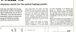 automatic pump control - economy switch for the central heating system