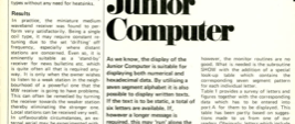 text display on the junior computer