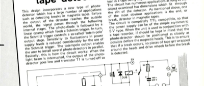 end of tape detector
