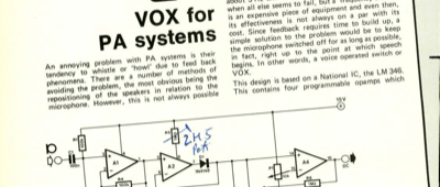 VOX for P.A. systems