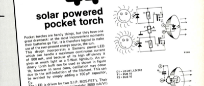 solar powered pocket torch