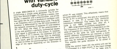 pulse generator with variable duty cycle